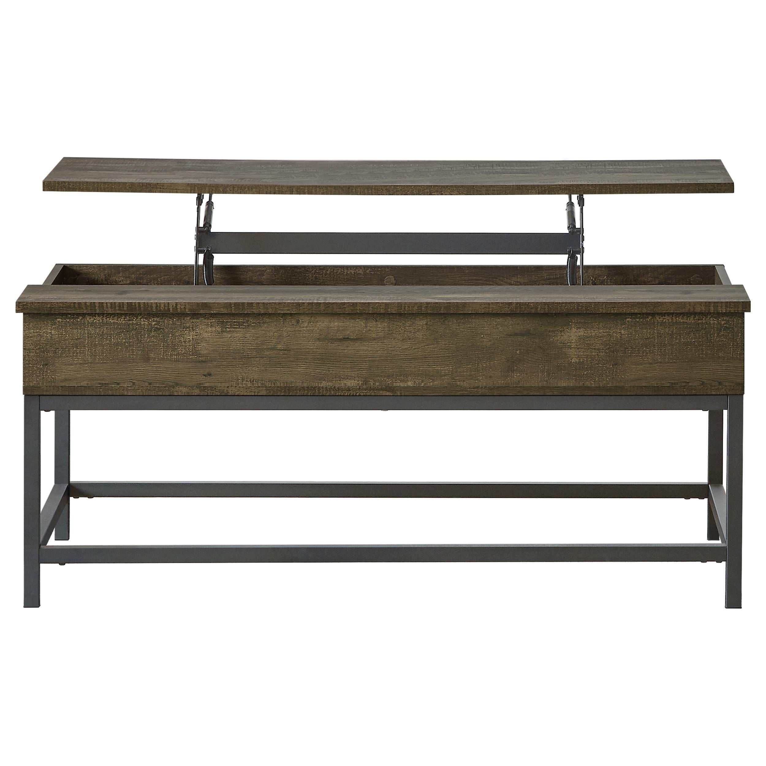 Byers Engineered Wood Lift Top Coffee Table Brown Oak