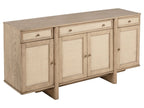 Kailani 4-door Cane Sideboard Buffet Cabinet Beige Oak