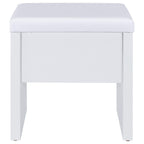 Bunbury Makeup Vanity Table Set Storage Mirror and Stool White