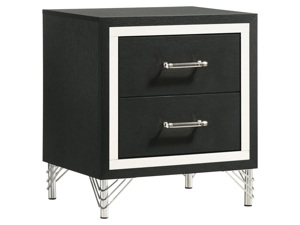 Lucia 2-drawer Nightstand Bedside Table White