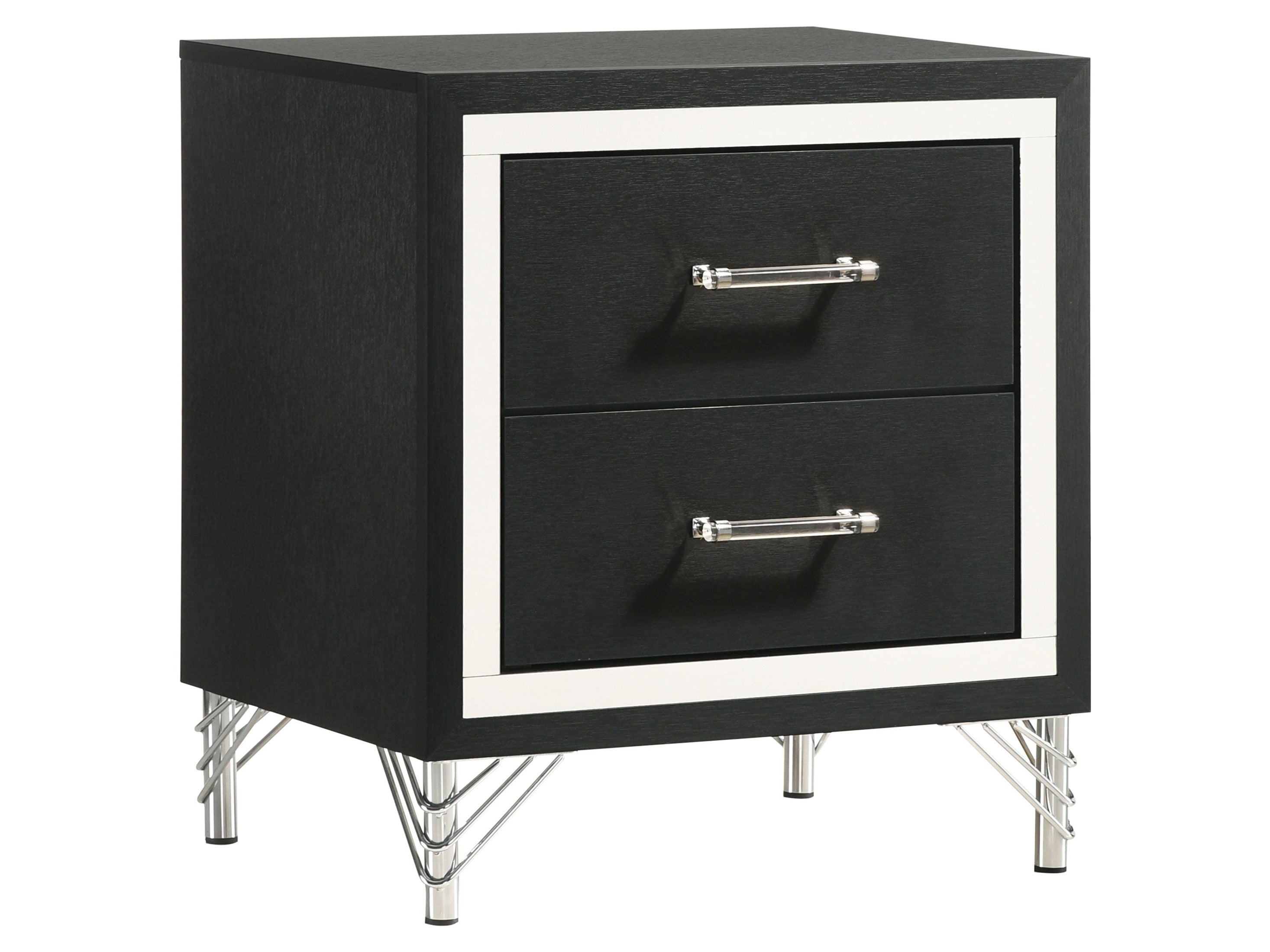 Lucia 2-drawer Nightstand Bedside Table White
