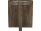 Kinkaid Round Solid Mango Wood End Table Brown