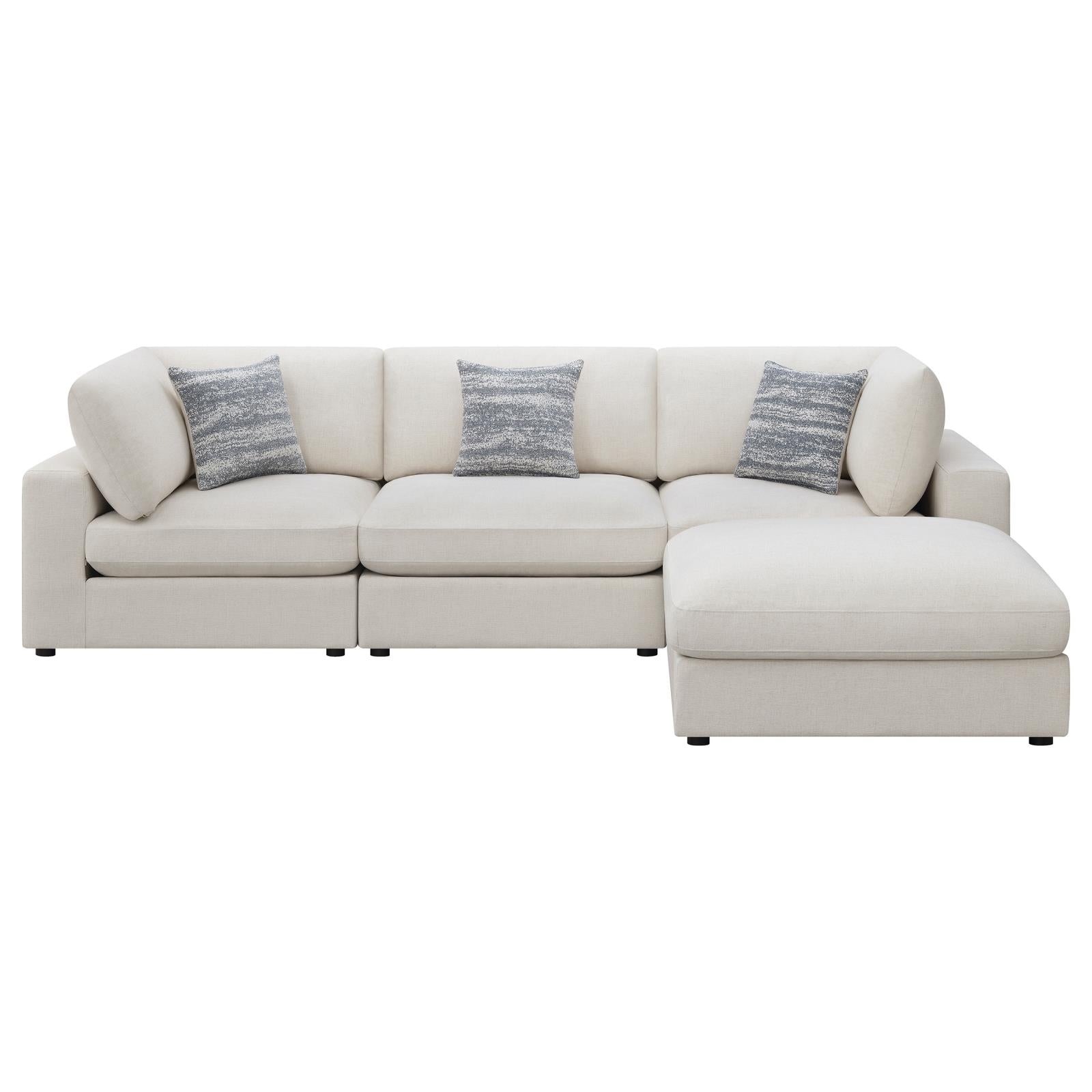 Serene 6-piece Upholstered Modular Sectional Sofa Beige