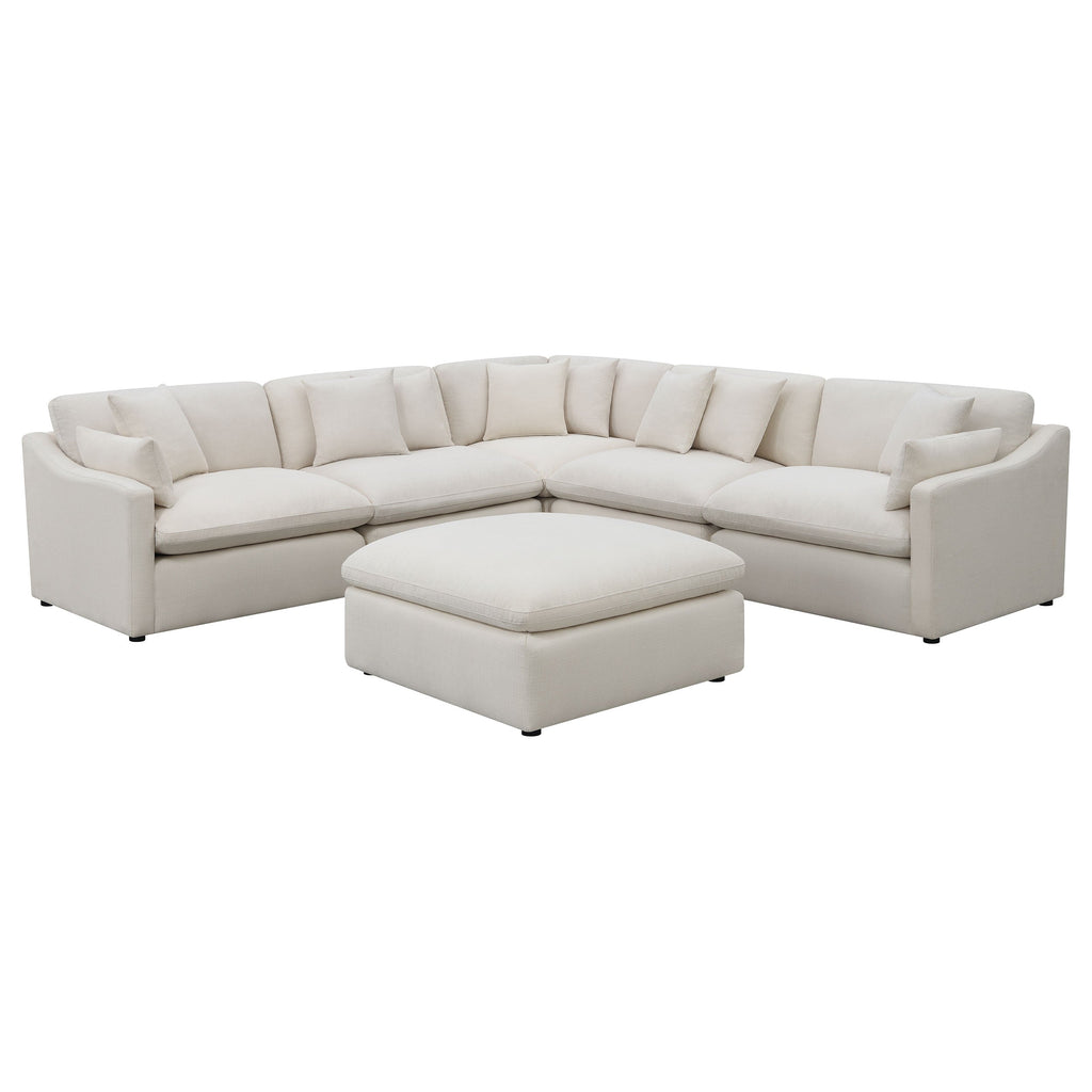 Hobson 6-piece Upholstered Modular Sectional Sofa Charcoal
