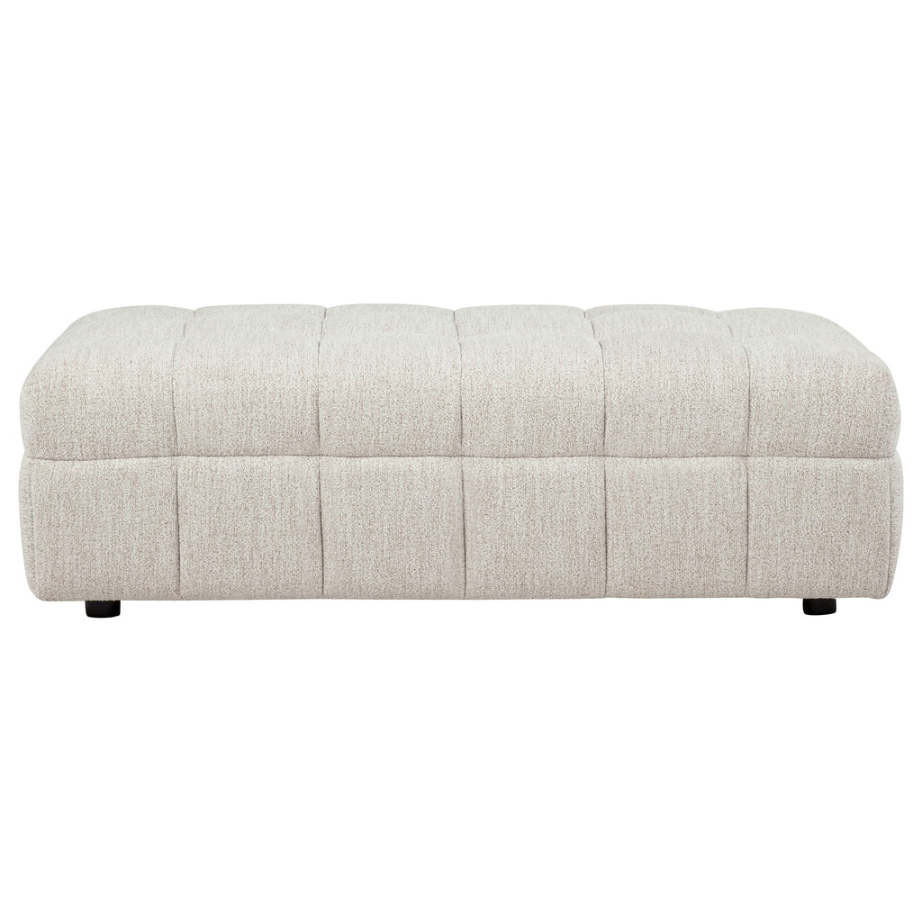 Amara Ivory Upholstered Ottoman