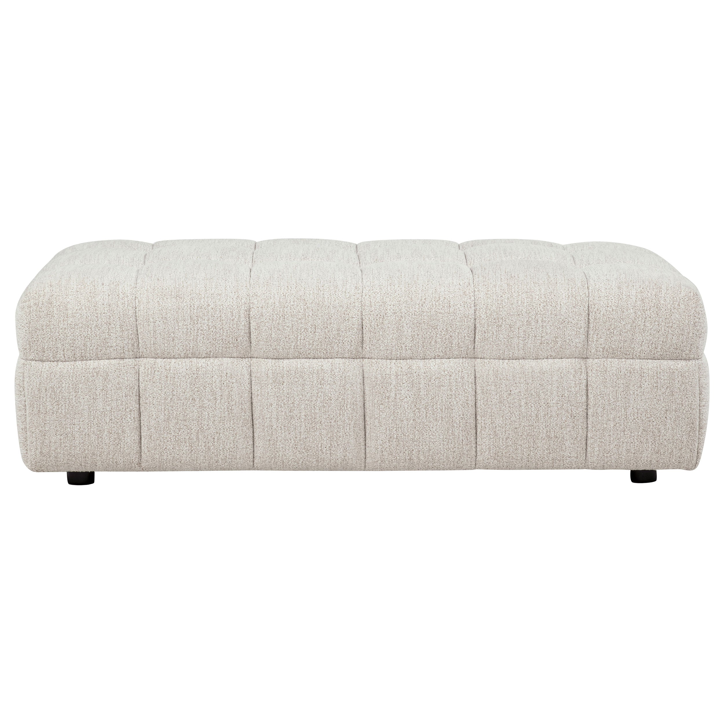 Amara Ivory Upholstered Ottoman