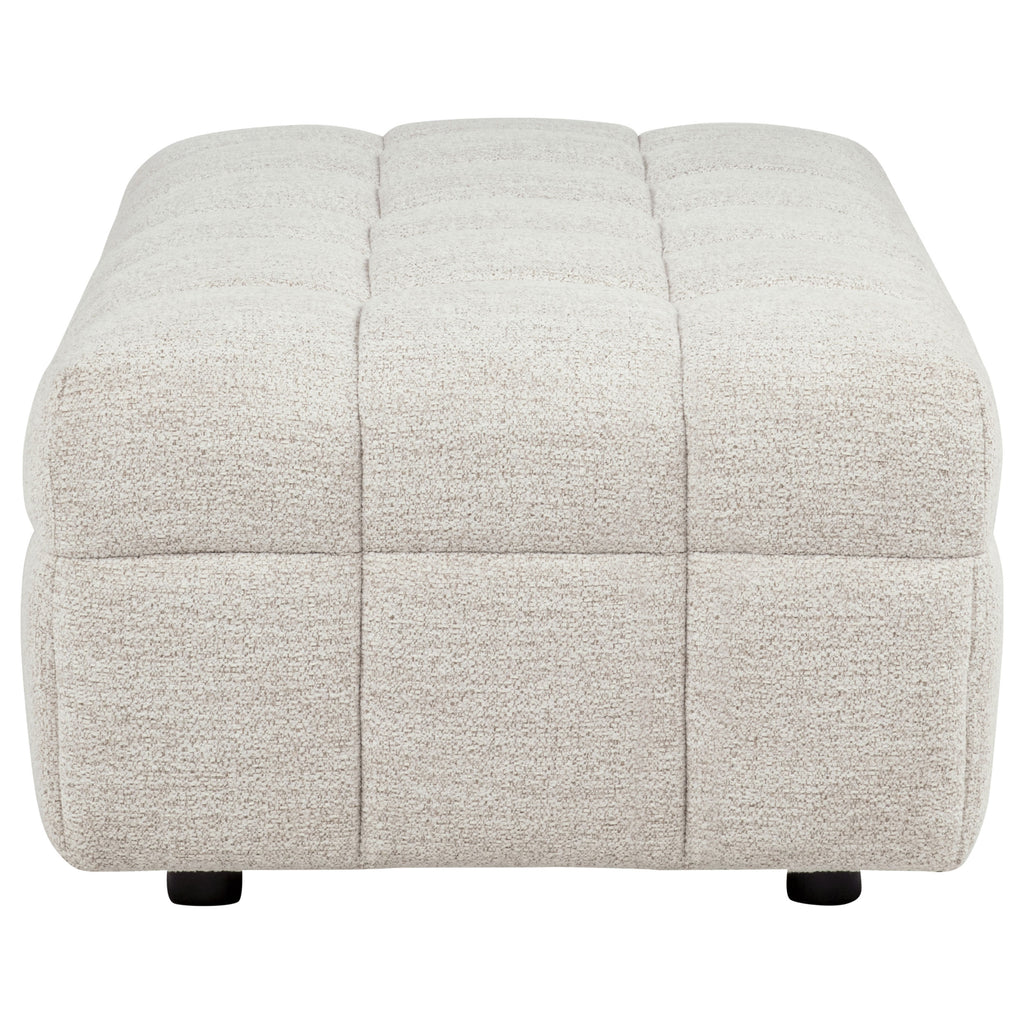 Amara Ivory Upholstered Ottoman