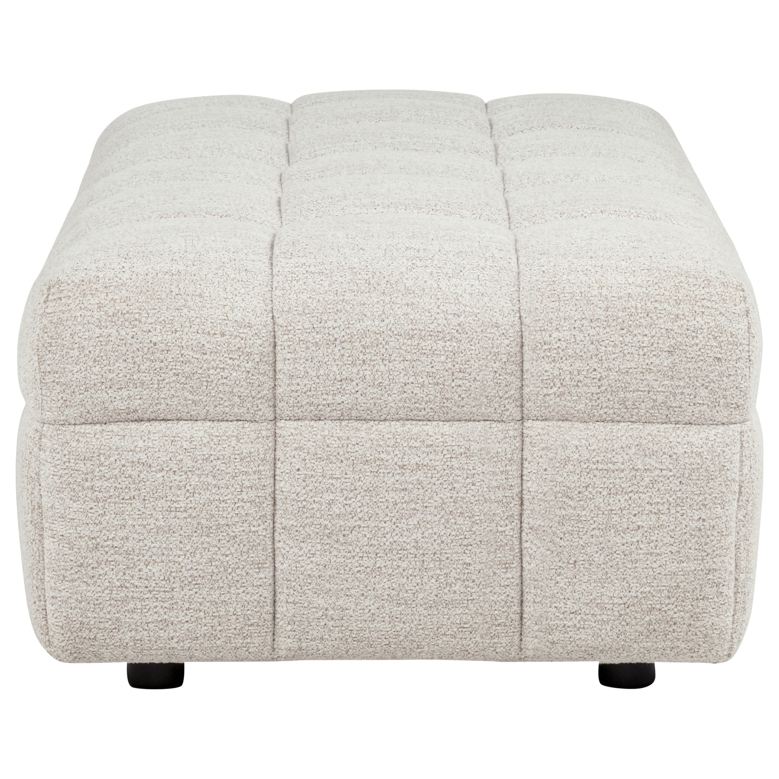 Amara Ivory Upholstered Ottoman