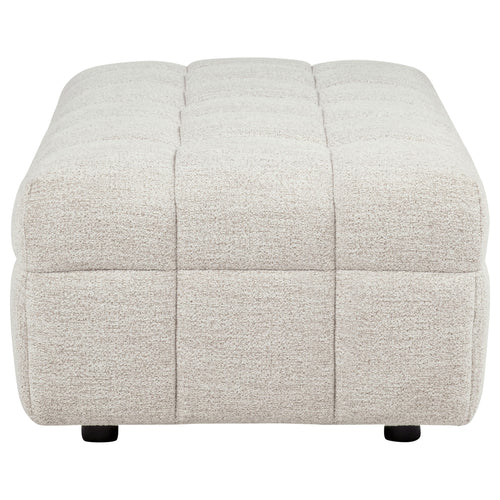 Amara Ivory Upholstered Ottoman