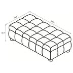 Amara Ivory Upholstered Ottoman