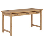 Vermes 66-inch 7-drawer Computer Desk with Power Outlet Light Ash
