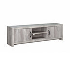 Burke 2-door Engineered Wood 71-inch TV Stand Grey Driftwood