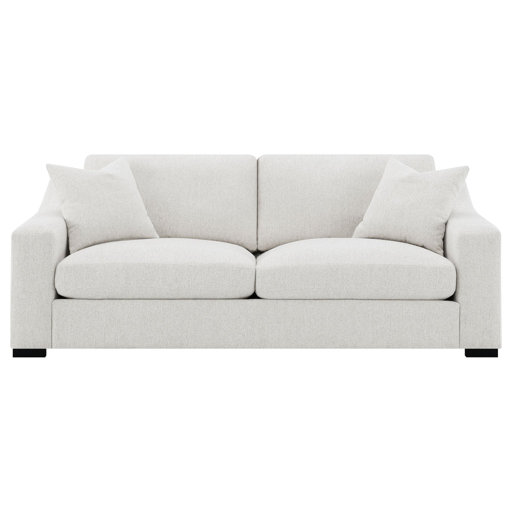 Ashlyn 2-piece Upholstered Track Arm Sofa Set Sand