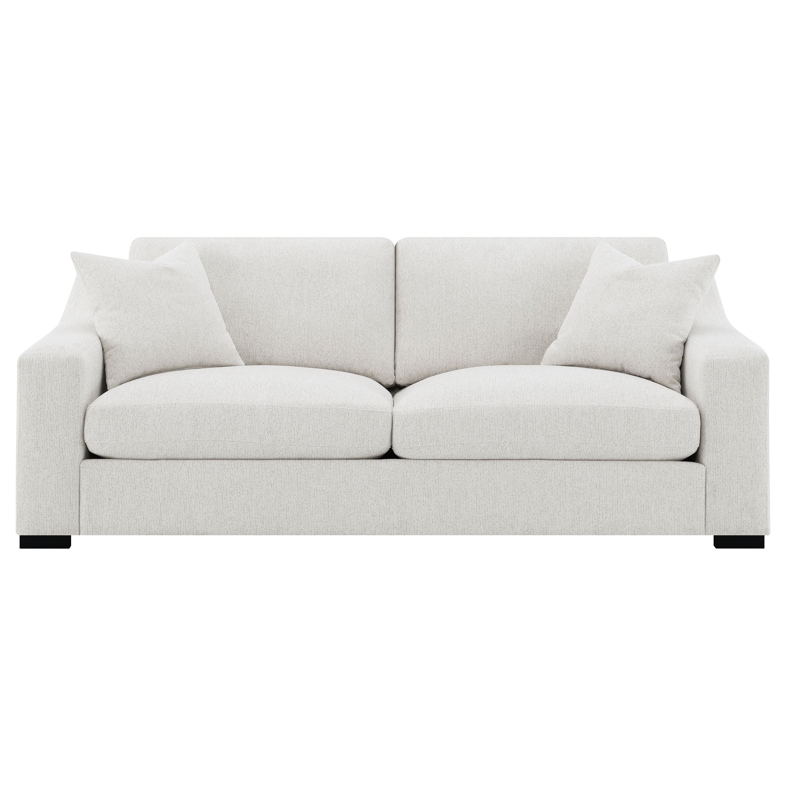 Ashlyn 2-piece Upholstered Track Arm Sofa Set Sand