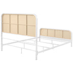 Lanewood Open Cane Webbing Metal Eastern King Bed Black