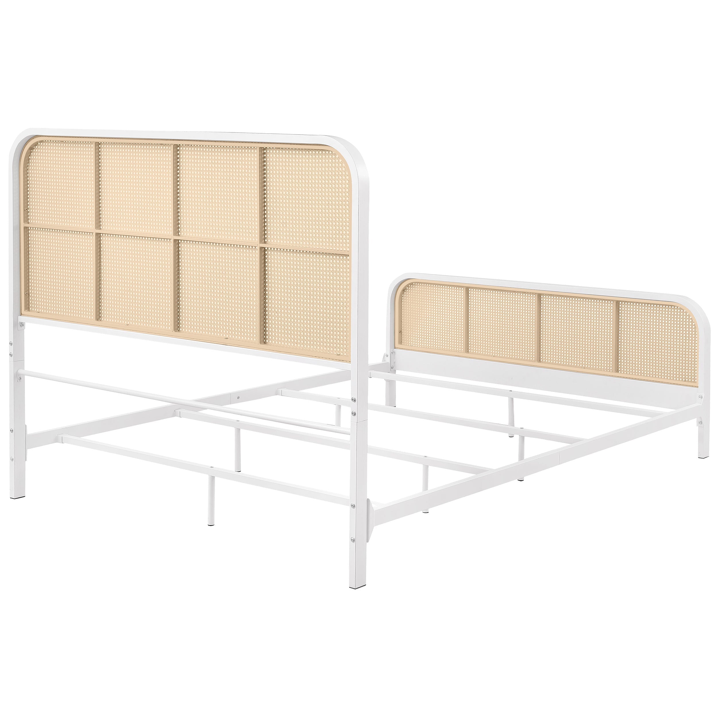 Lanewood Open Cane Webbing Metal Eastern King Bed Black