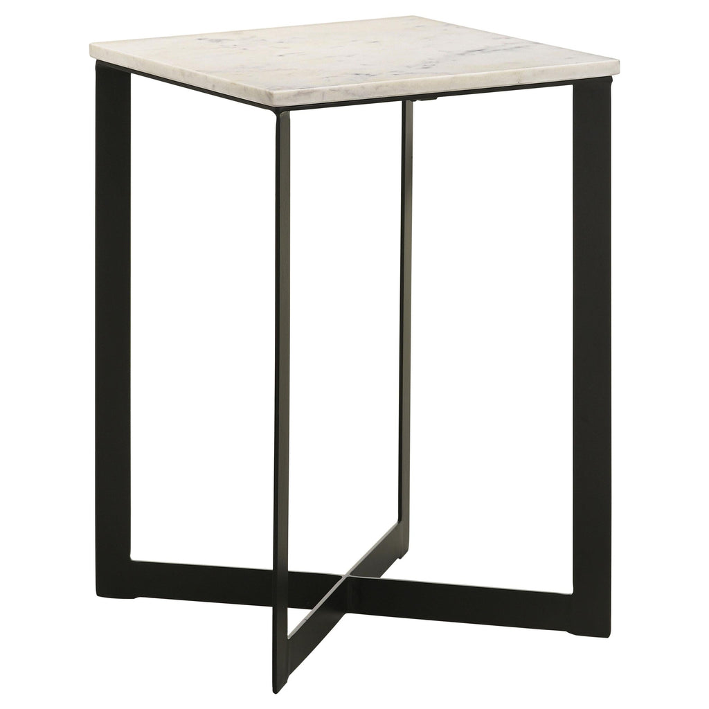 Tobin Square Marble Top Coffee Table White and Black