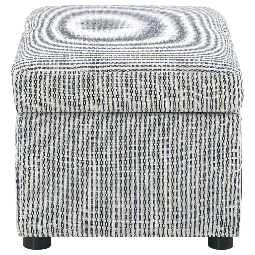 Winter Upholstered Hydraulic Lift Top Storage Ottoman Beige