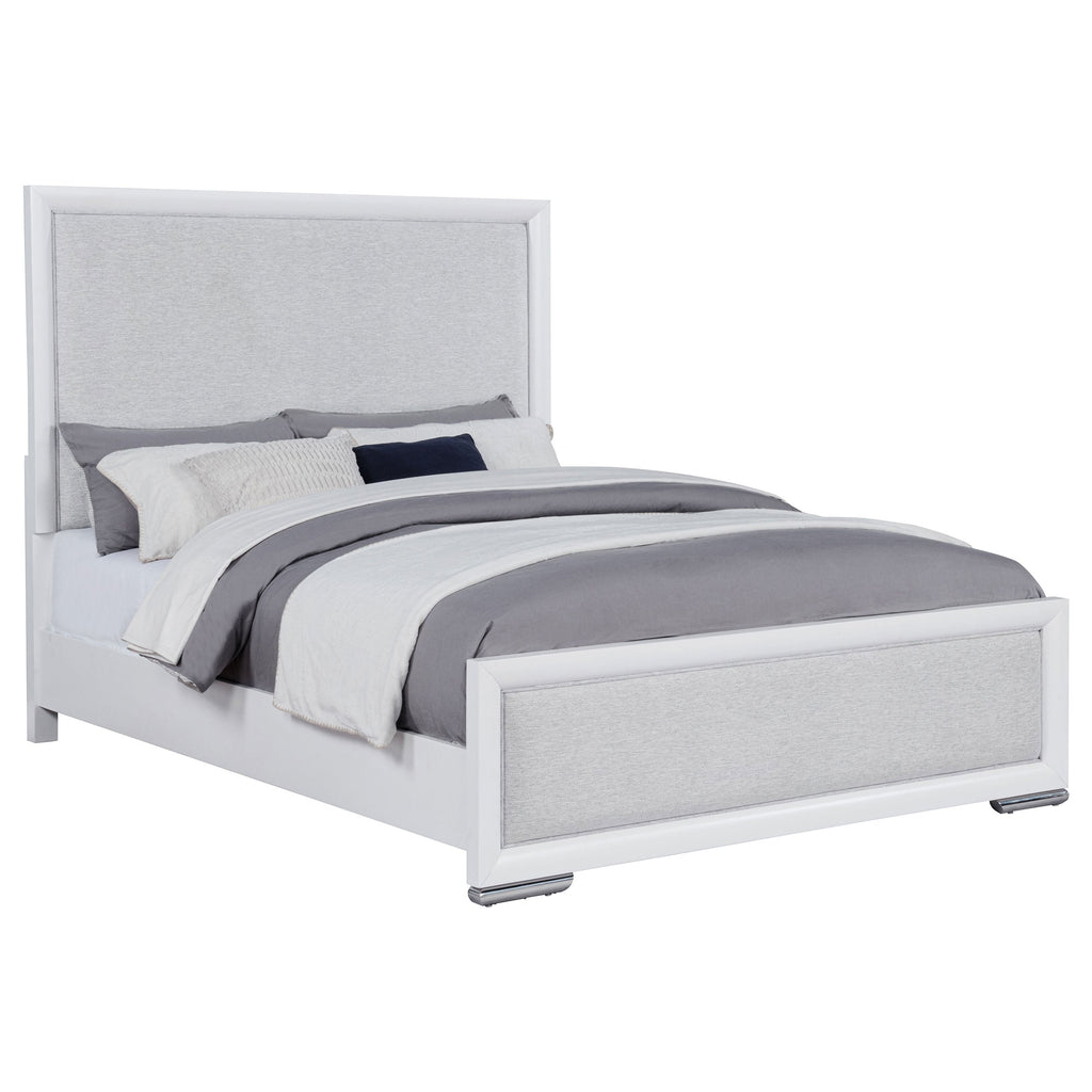 Gracemont 57-inch Eastern King Panel Bed Grey and White