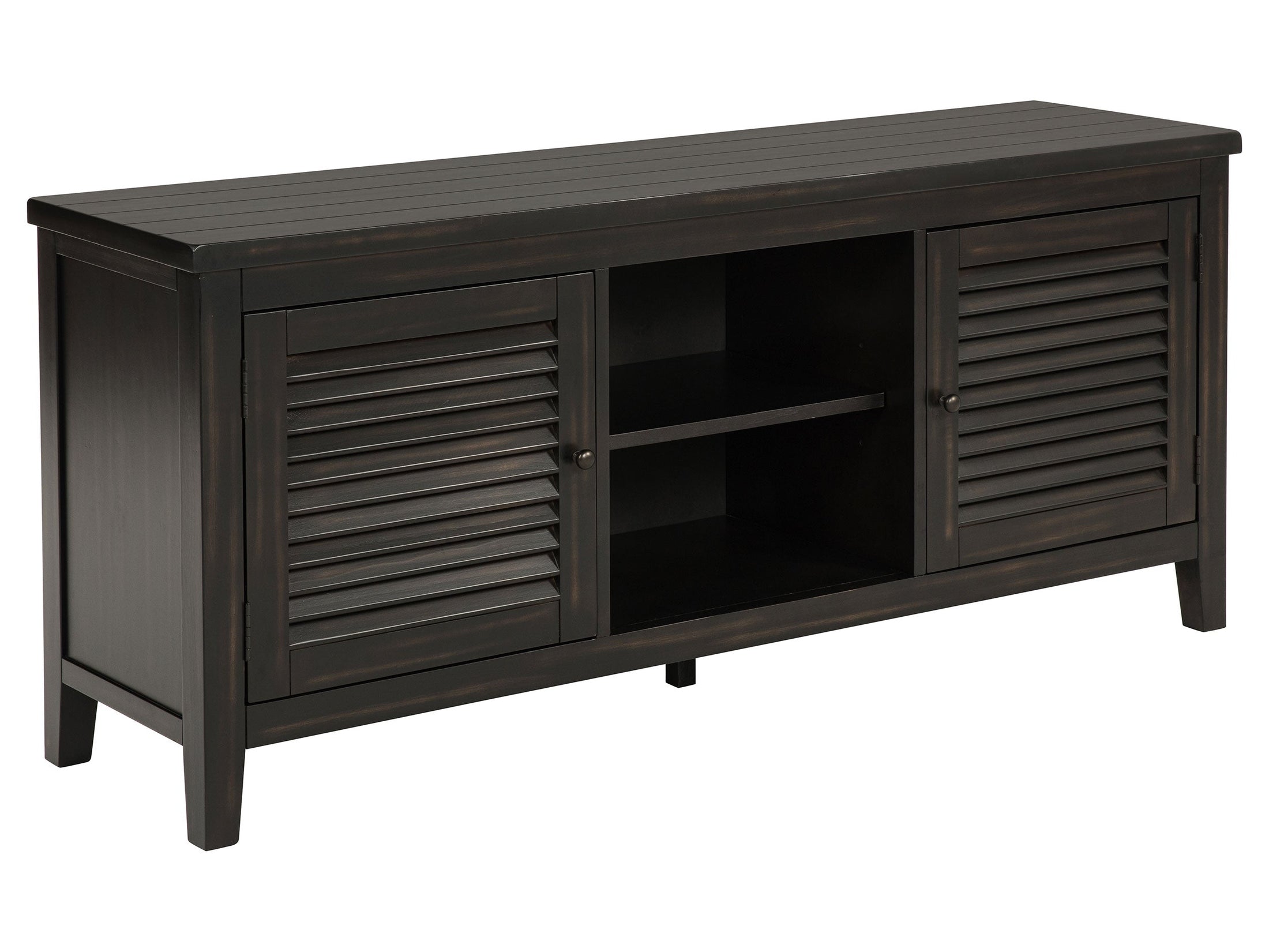 Concord 2-door 60-inch TV Stand Console Distressed Java