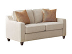 Christine Upholstered Sloped Arm Loveseat Beige