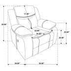 Sycamore Upholstered Power Recliner Chair Dark Brown