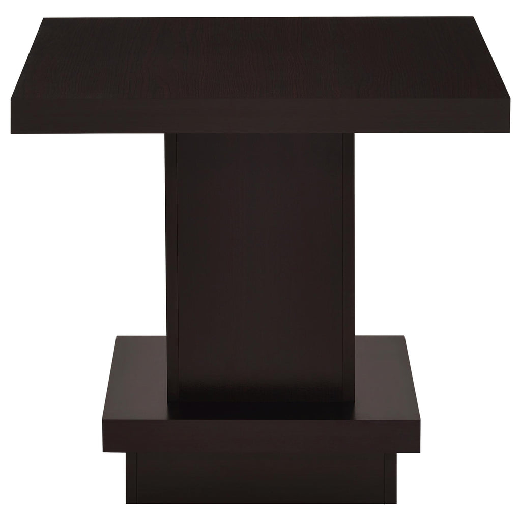 Reston Square Engineered Wood Coffee Table with Casters Cappuccino