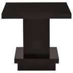 Reston Square Engineered Wood Coffee Table with Casters Cappuccino