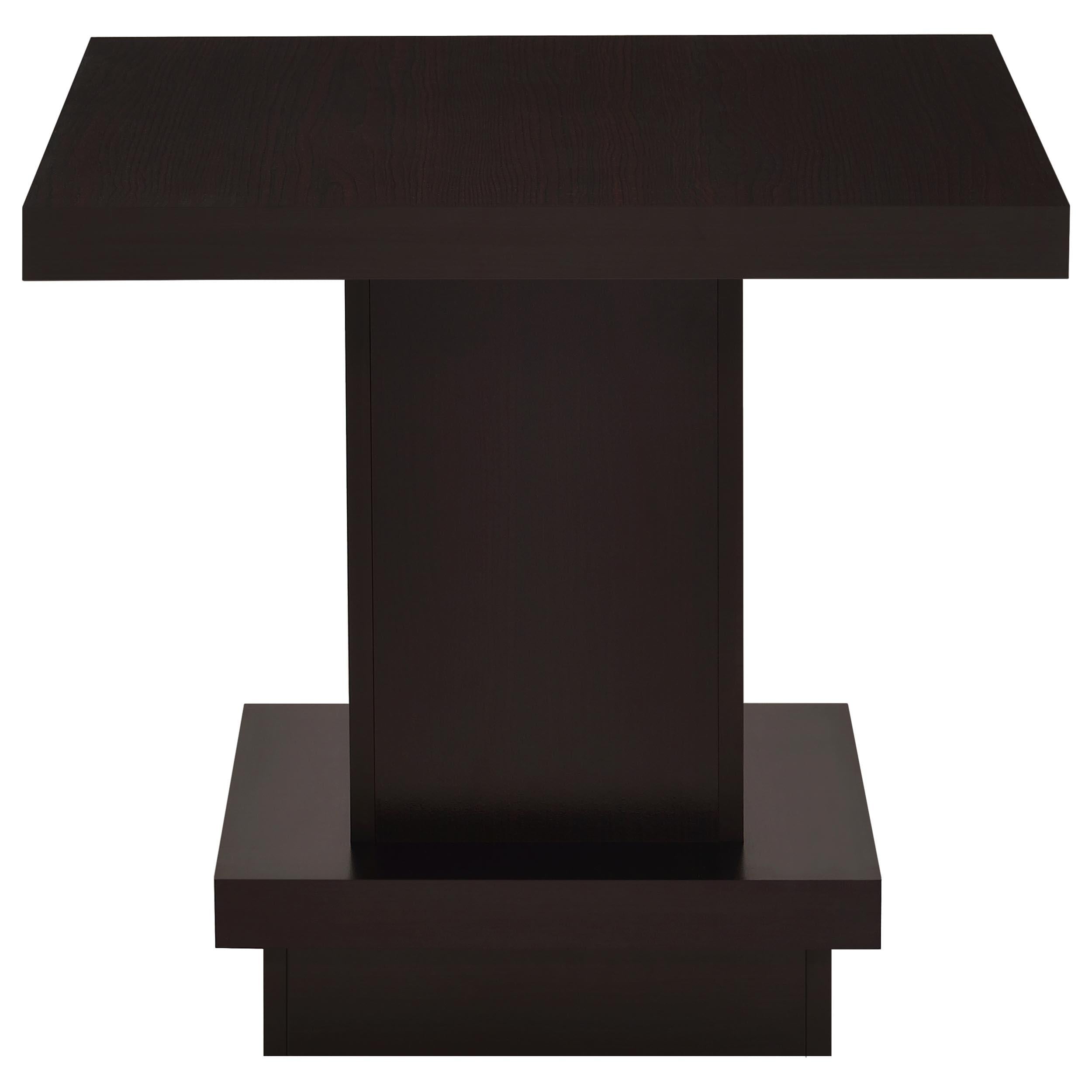 Reston Square Engineered Wood Coffee Table with Casters Cappuccino