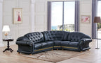 ESF Furniture - Apolo Sectional in Black- APOLOSECT-RIGHTBLAC