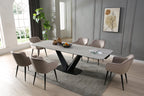 ESF Furniture - 9189 Dining Table 7 Piece Dining Room Set w-1ext - 9189TABLE-7SET