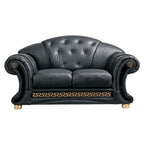 ESF Furniture - Apolo 3 Piece Living Room Set in Black - APOLO3BLACK-3SET