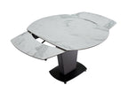 ESF Furniture - 2417 Dining Table 9 Piece Dining Room Set in White - 2417TABLEWHITE-9SET