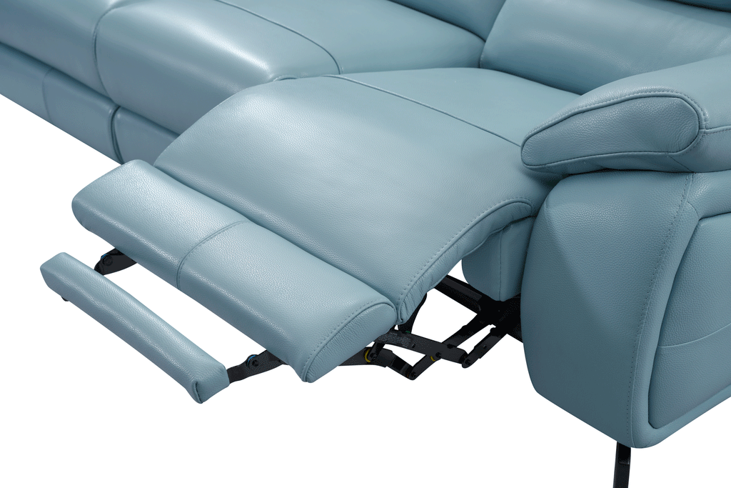 ESF Furniture - 2934 Living Room 3 Piece Living w/Electric Recliner Room Set in Blue - 29343BLUESLC-3SET