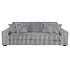 Jacana Corduroy Upholstered Dual Power Chaise Sofa Ivory