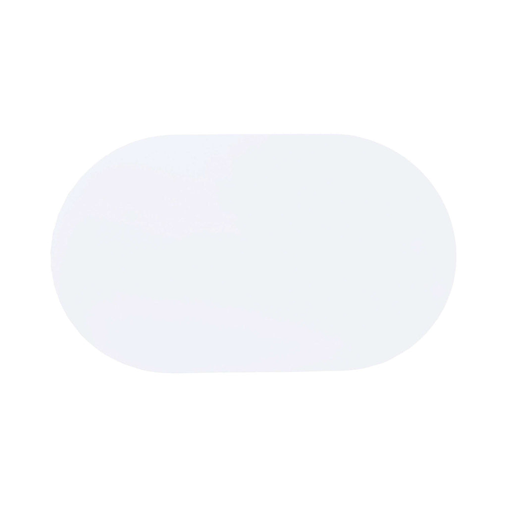 Retro Oval 60-inch Wood Top Dining Table White and Chrome