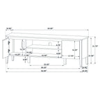 Thori 63-inch 2-door TV Stand Media Console Dark Brown