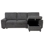 Demko Sleeper Sectional Sofa with Speaker and Storage Chaise Granite