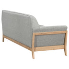 Vaughn 2-piece Fabric Upholstered Flared Arm Sofa Set Grey