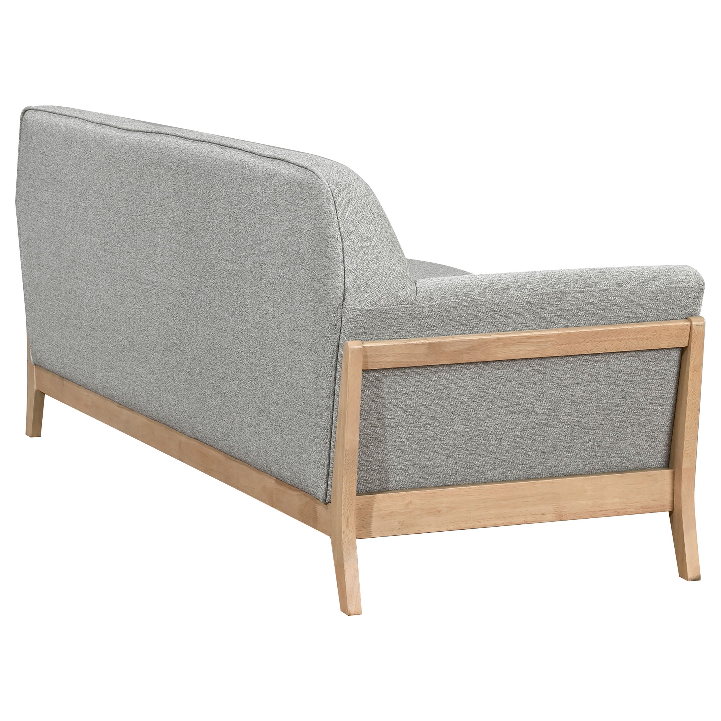 Vaughn 2-piece Fabric Upholstered Flared Arm Sofa Set Grey