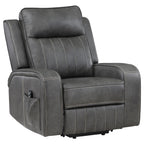 Raelynn Upholstered Power Lift Recliner Chair Grey