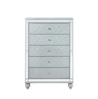 Gunnison 5-drawer Bedroom Chest Silver Metallic