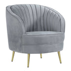 Sophia 2-piece Upholstered Channel Tufted Sofa Set Grey