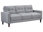 Bowen 2-piece Upholstered Track Arm Tufted Sofa Set Grey
