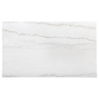 Averill 72-inch Rectangular White Marble Top Dining Table Coffee Bean