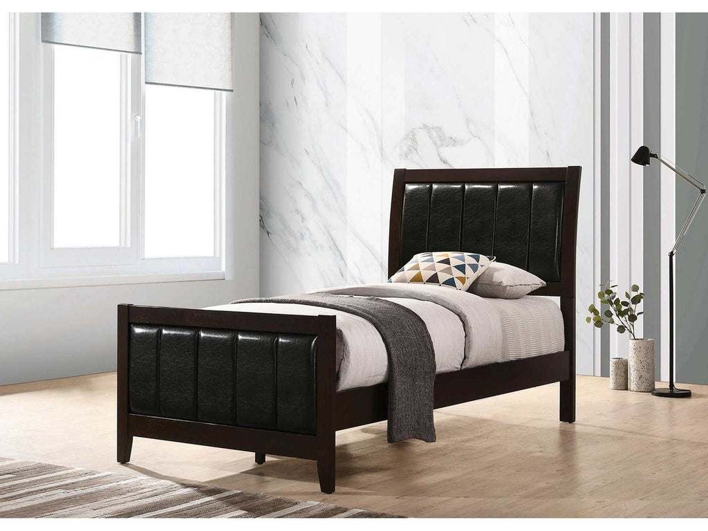 Carlton Wood Full Panel Bed Cappuccino