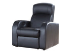 Cyrus Upholstered Track Arm Recliner Black