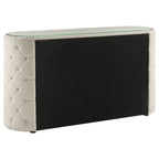 Sonya 4-piece Upholstered Eastern King Bedroom Set Ivory