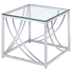Lille Rectangular Glass Top Coffee Table Chrome