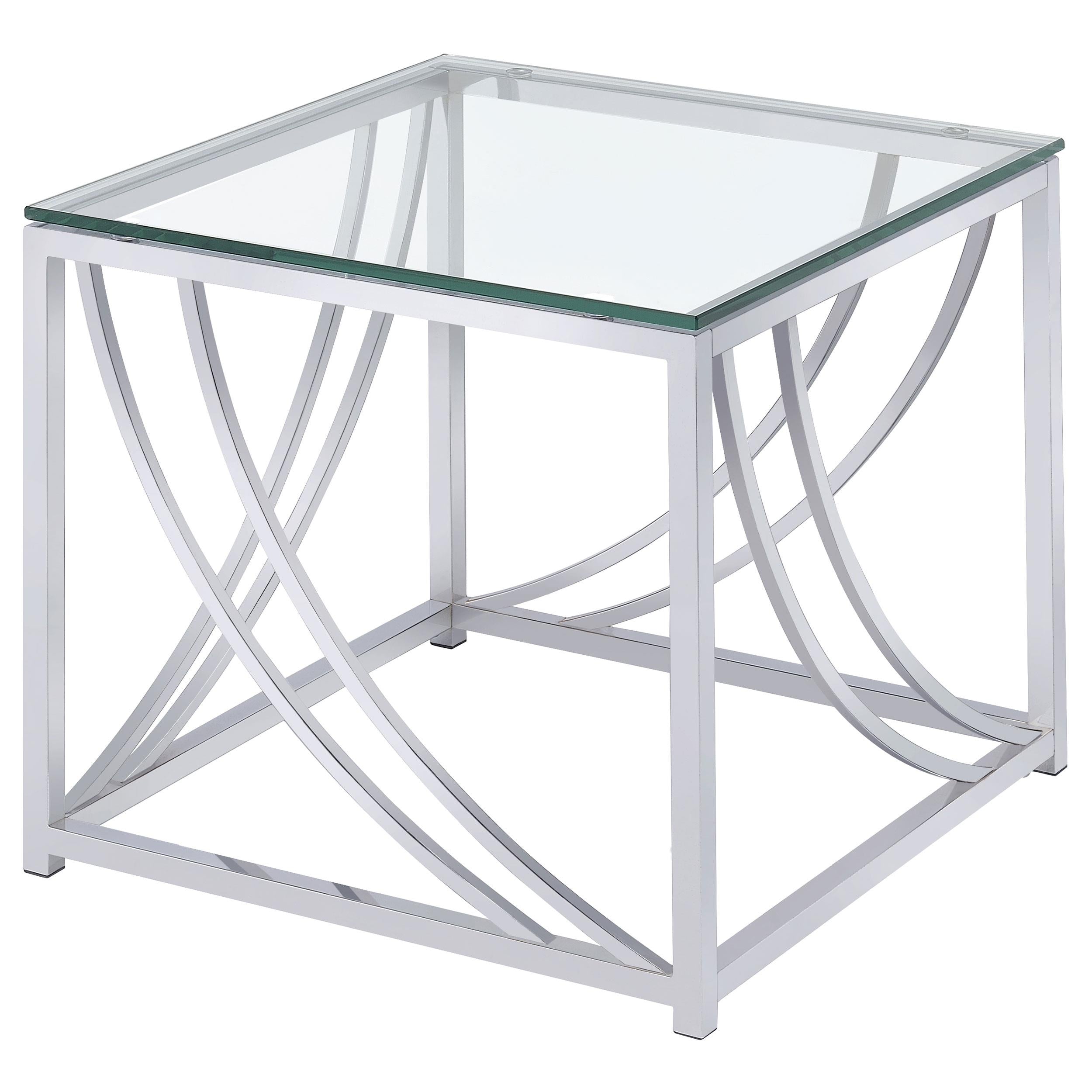 Lille Rectangular Glass Top Coffee Table Chrome